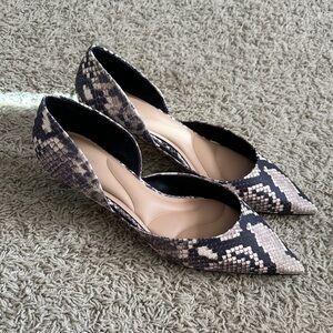 Gianni Bini Women's Snakeskin Pointed-Toe Mules Sz 8.5